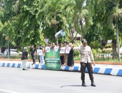 Polres Bondowoso Laksanakan Pengamanan Aksi Unjuk Rasa Mahasiswa
